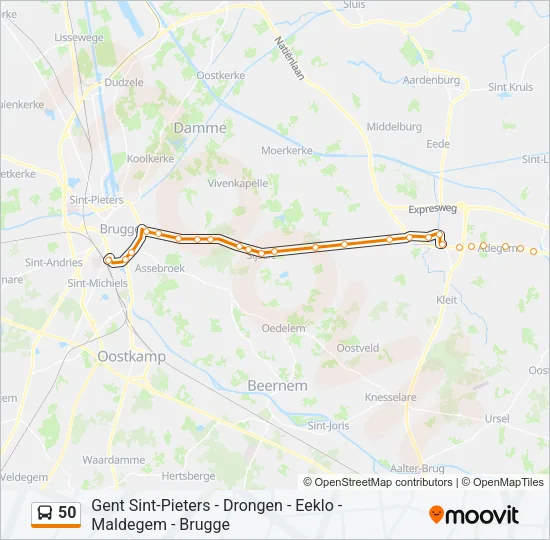 50 Bus Line Map