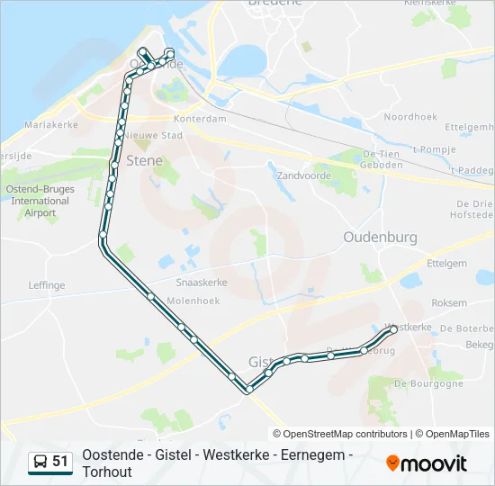 51 Bus Line Map