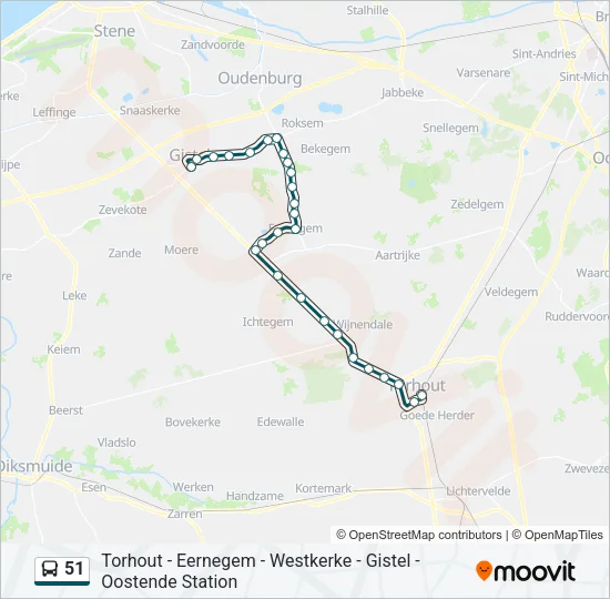 51 Bus Line Map