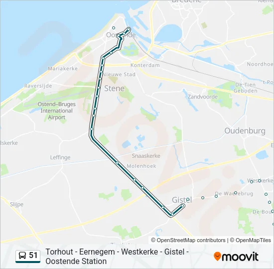 51 Bus Line Map