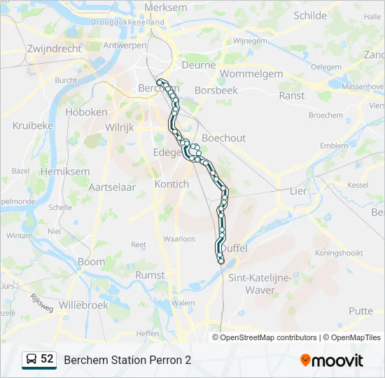 52 Bus Line Map