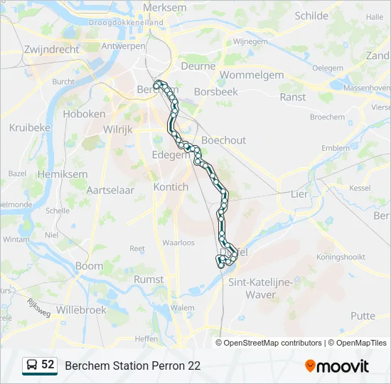 52 Bus Line Map