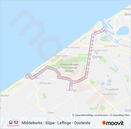 52 Route: Schedules, Stops & Maps - Oostende Station Perron 11 (Updated)