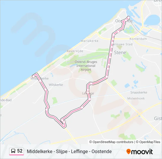52 Bus Line Map