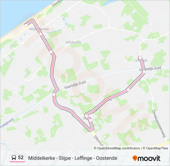 52 Bus Line Map
