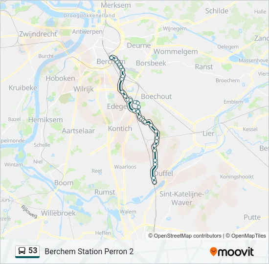 53 Bus Line Map