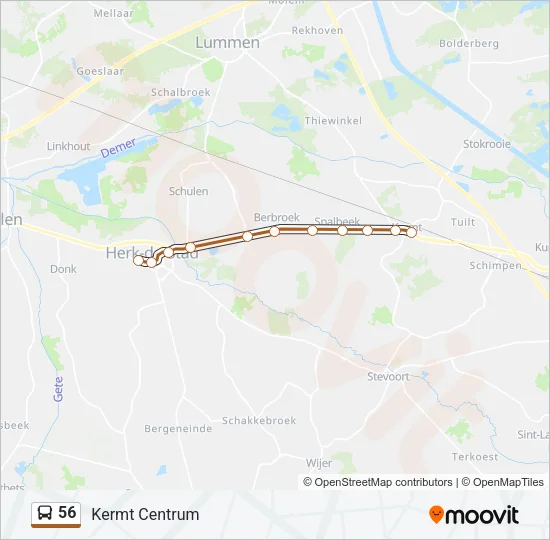 56 Bus Line Map