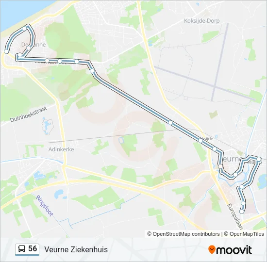 56 Bus Line Map