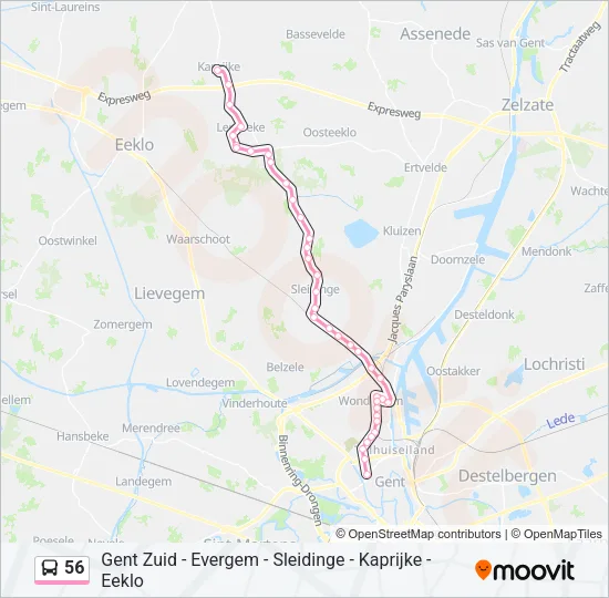56 Bus Line Map
