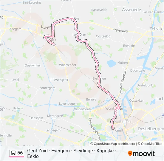 56 Bus Line Map