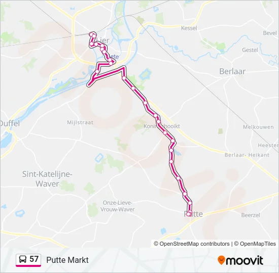 57 Bus Line Map