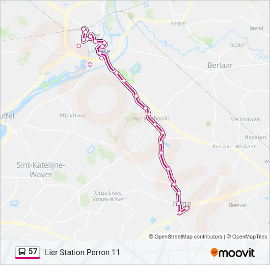 57 Bus Line Map