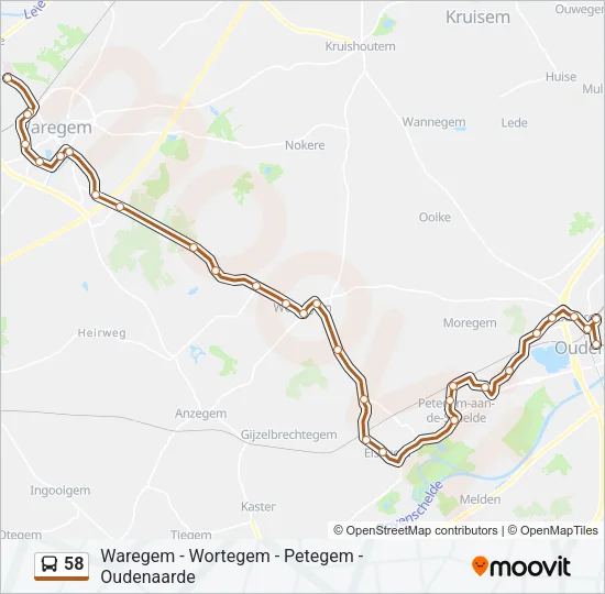 58 Bus Line Map