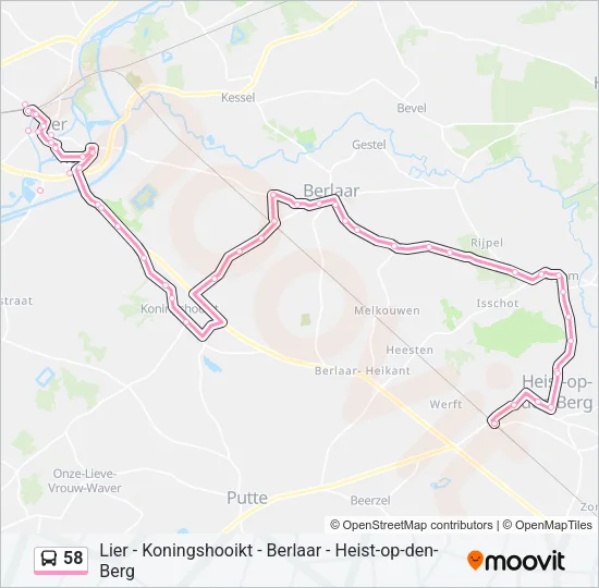 58 Bus Line Map