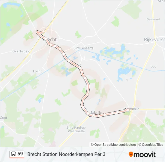 59 Bus Line Map