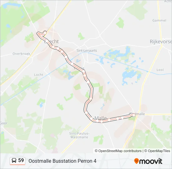 59 Bus Line Map