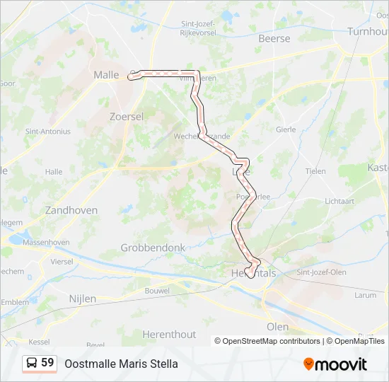 59 Bus Line Map
