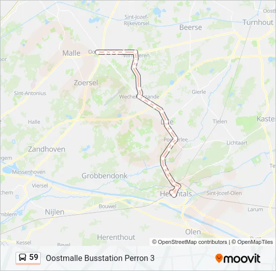 59 Bus Line Map