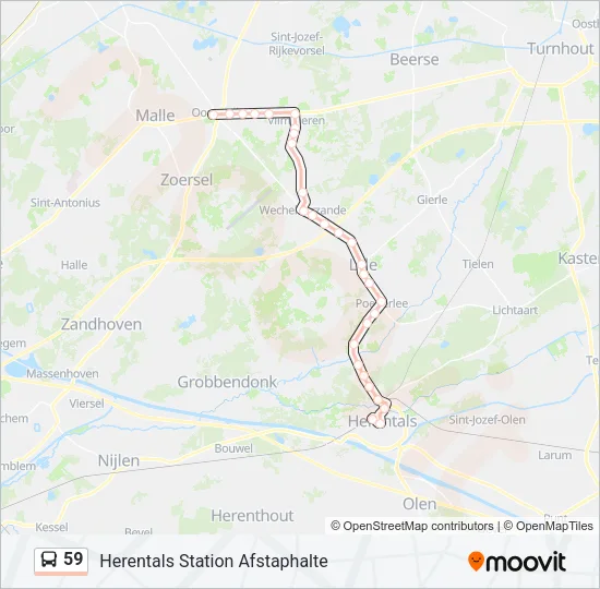 59 Bus Line Map