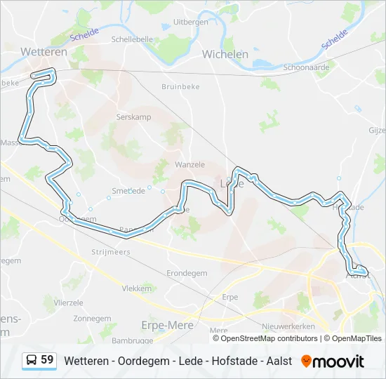 59 Bus Line Map