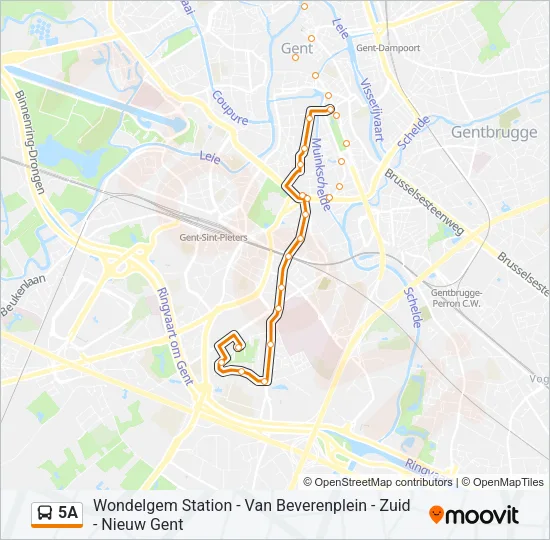 5A Bus Line Map