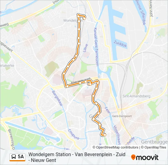 5A Bus Line Map
