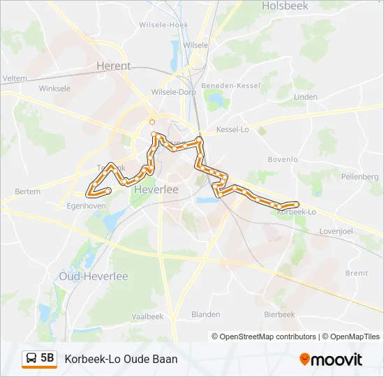 5B Bus Line Map
