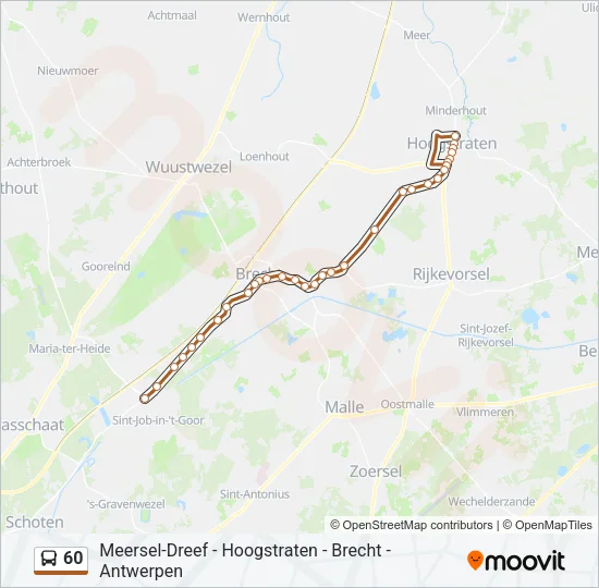 60 Bus Line Map