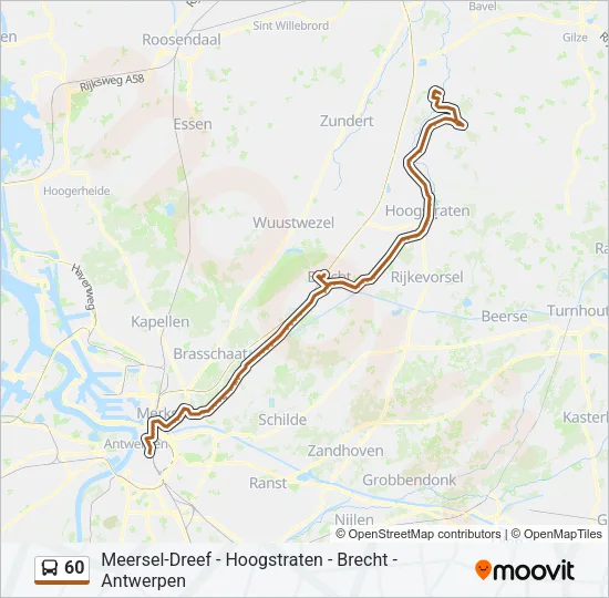 60 Bus Line Map