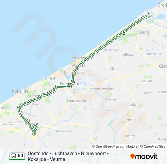 60 Bus Line Map