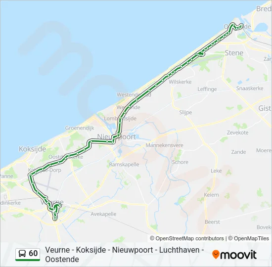 60 Bus Line Map