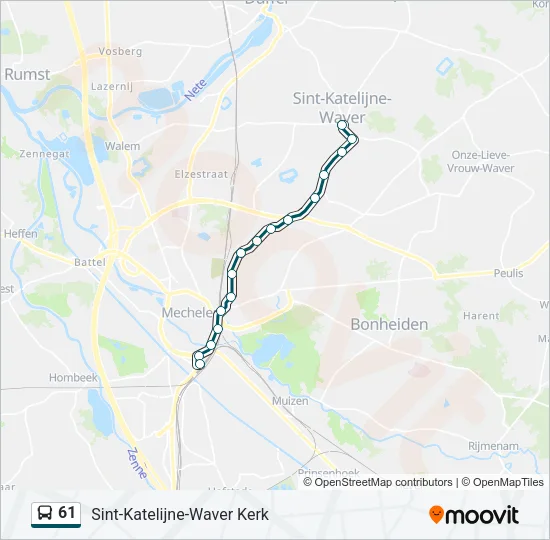 61 Bus Line Map