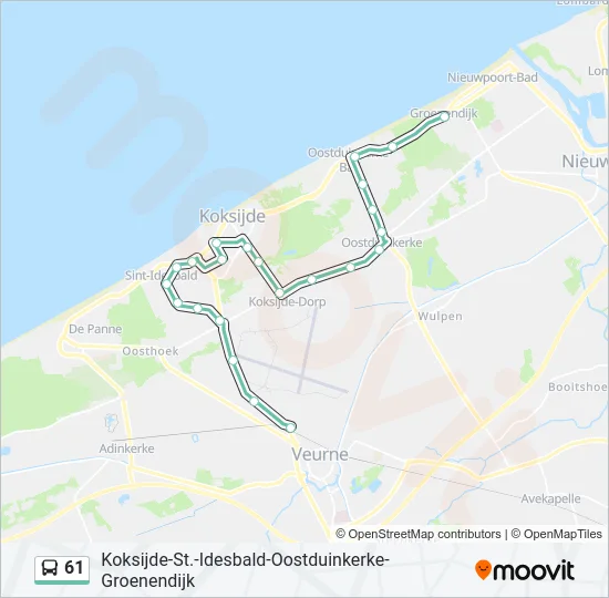 61 Bus Line Map