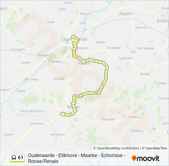 61 Bus Line Map