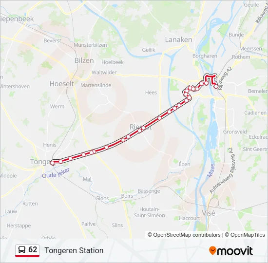 62 Bus Line Map