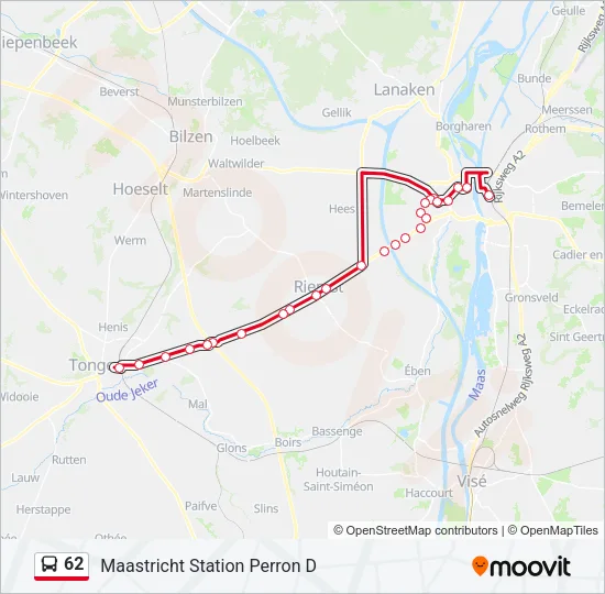 62 Bus Line Map