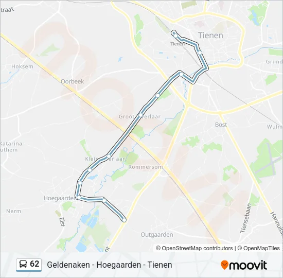 62 Bus Line Map