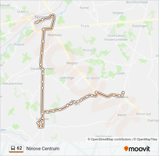 62 Bus Line Map