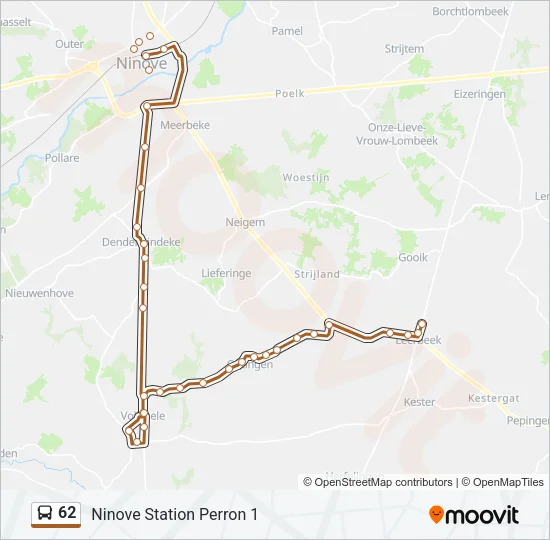 62 Bus Line Map