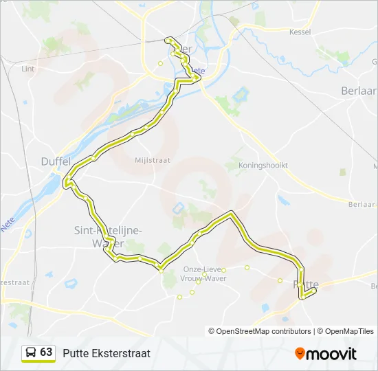 63 Bus Line Map