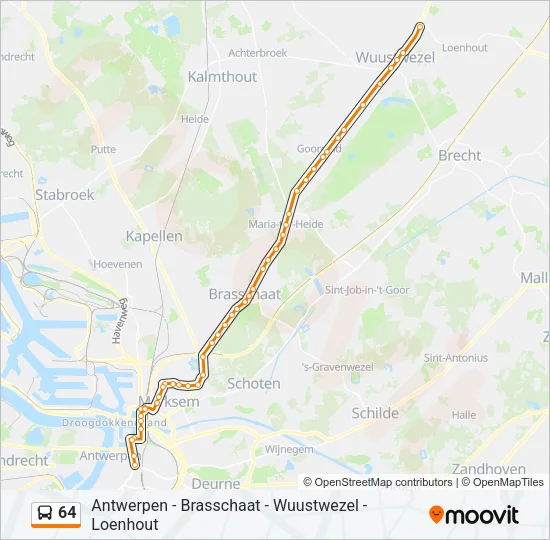 64 Bus Line Map