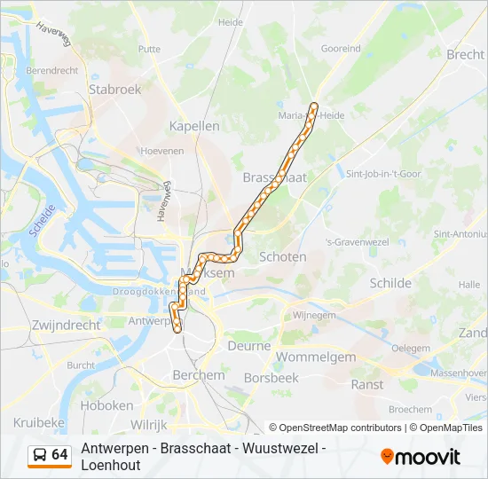 64 Bus Line Map