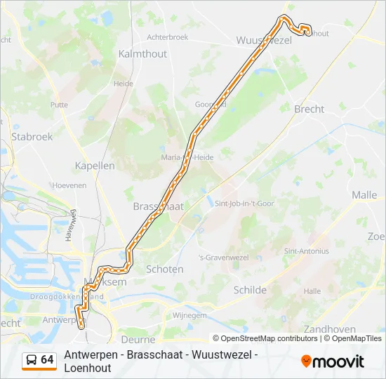 64 Bus Line Map