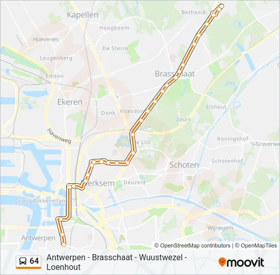 64 Bus Line Map
