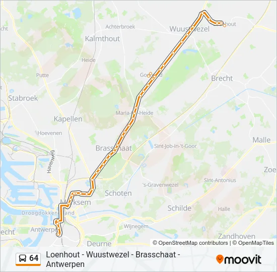64 Bus Line Map