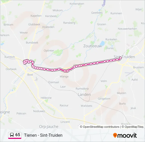 65 Bus Line Map