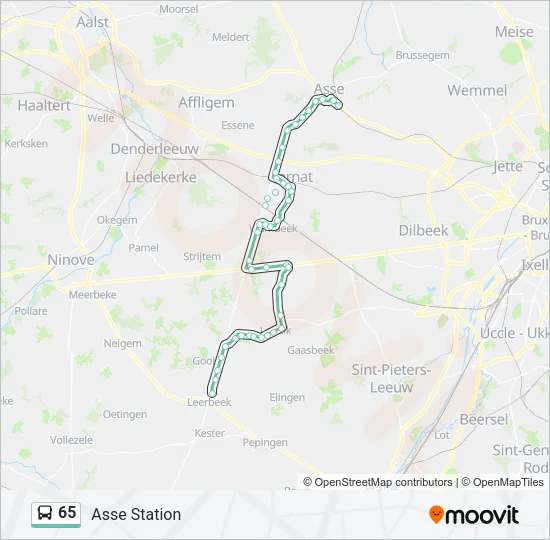 65 Bus Line Map