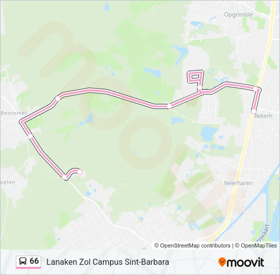 66 Bus Line Map