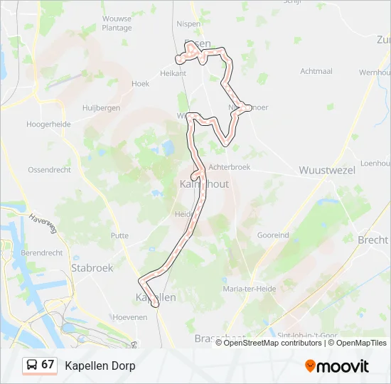 67 Bus Line Map