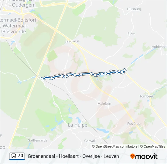 70 Bus Line Map